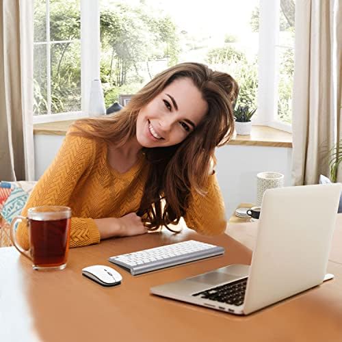 Wireless Keyboard and Mouse,UK Layout, Compatible with iMac MacBook Windows Computer and Android Tablets (UK Version)