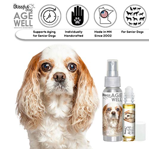 Image of The Blissful Dog Cavalier King Charles Spaniel Age Well Dog Aromatherapy Roll-On Bottle for Your Dog's Peaceful Ageing