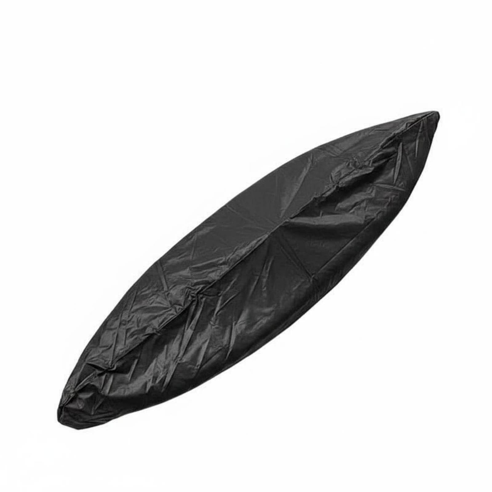Outdoor Canopy Cover Fahrradbootabdeckung Oxford Stoff Wasserfest Staubschutz Sonnenstrahlenschutz für Transport Garten Lagerung, Schwarz, 5.1-5.5 Meter Boot