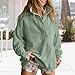 Toumov Oversized Sweatshirts for Women Button Henley Neck Pullover Tops Casual Long Sleeve Sweatshirts Shirt Fashion Outfits Green