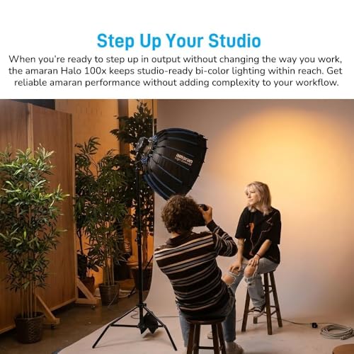 Image of Amaran Halo 100x COB Video Light Bi-Color Compact Bowens 100W