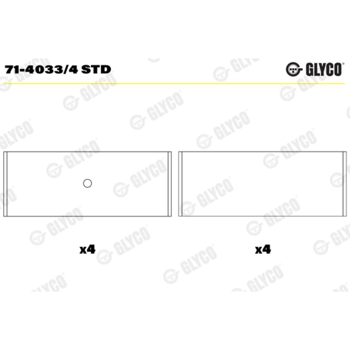 Glyco 71-4033/4 STD Bronzina Di Biella