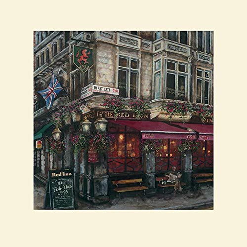 L Arte Gruppo Melissa Sturgeon The Red Lion Westminster Stampa - Formato 40 x 40 cm Carta Multicolore 40 x 40 x 1.3 cm