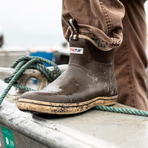 Image of XTRATUF 6 inch Men's Ankle Deck Boot - Lightweight, 100% Waterproof Rubber Footwear - Non-Marking, Slip-Resistant Outsole - Moisture-Wicking Liner