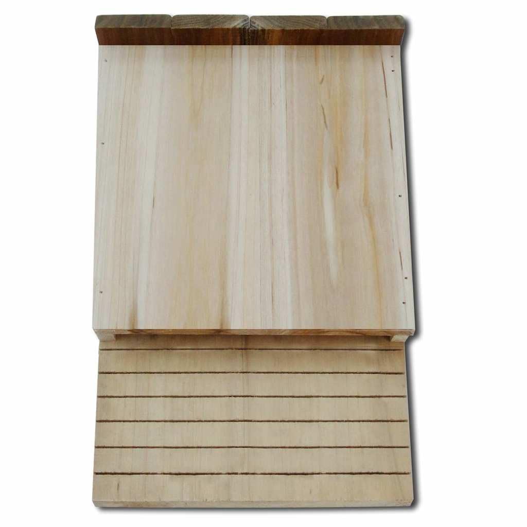 Fledermaushäuser 4 Stk Holz Nistkästen 22 x 12 x 34 cm wetterfester Fledermauskasten mit Metallhaken, Brutkasten für Fledermäuse zum Nisten, Schutz und Überwintern im Garten, Balkon, Wald