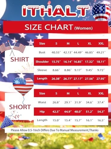 Image of Women 4th of July Outfit 2 Piece Set Short Sleeve Button Down Shirt and Shorts American Flag USA 250th Anniversary