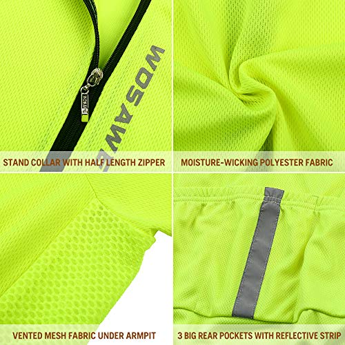 Andoer Camisa de manga comprida masculina de ciclismo primavera outono meio zíper MTB ciclismo