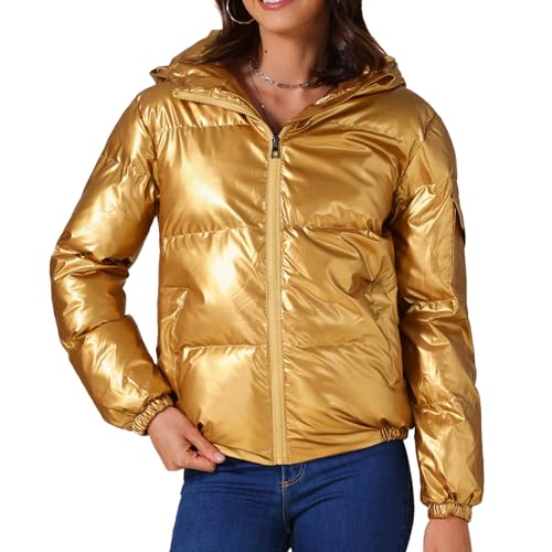Vestes d'hiver Allegra K à capuche vêtement chaud femme avec poches confort