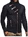 Produktbild Leif Nelson Herren Strickjacke (Schwarz, Größe L) mit Reißverschluss Regular Fit, Männer Cardigan Langarm Design, ideal für Casual und Business-Looks