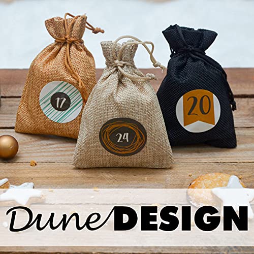 Miniatura 9 de Calendario De Adviento Dunedesign Para Rellenar - Diy 24 Bolsitas De Tela Con Guirnalda Y Juego De Pegatinas - Calendario De Navidad Para Rellenar Tú Mismo Bolsitas De Adviento Para Rellenar Niños