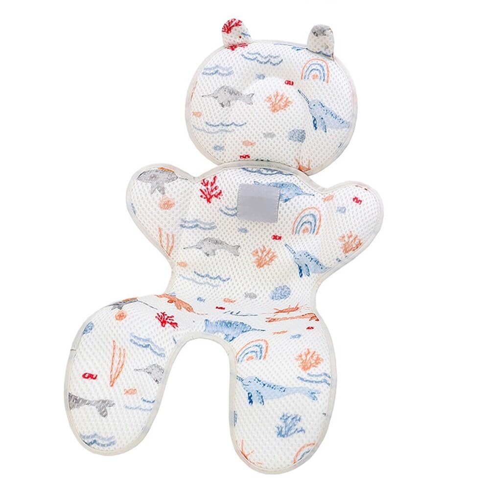 3D Mesh Baby Stroller Cushion Liner Universal Baby Stroller Liner Head and Body Support Pillow Soft and Breathable Infant Car Seat Liner Baby Stroller Cushion Pad, 75cm x 30cm