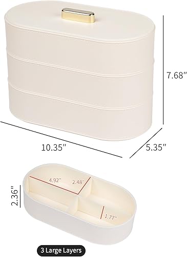 Miniatura 2 de Yesesion Paquete de 2 cajas organizadoras de cordón blanco con tapa y lazos de alambre, bandejas de almacenamiento de cajones de escritorio de