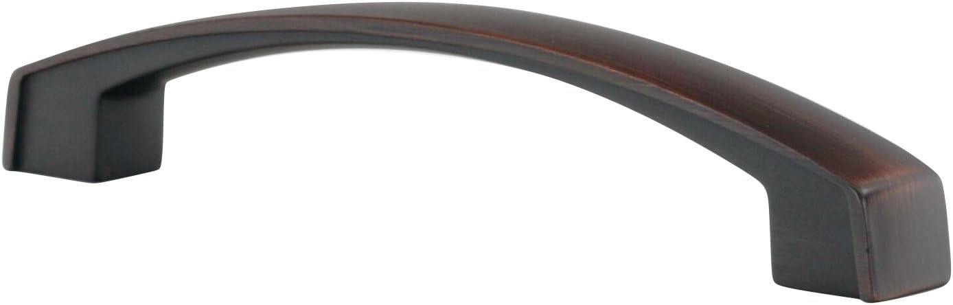 Rok 5 Pack Hardware 5-1/32 (128mm) Hole Bow Arch Style Brushed Oil-Rubbed Bronze Kitchen Vanity Dresser Cabinet Pull Handle 6-1/4 (159mm) Overall Length P2528128BORB
