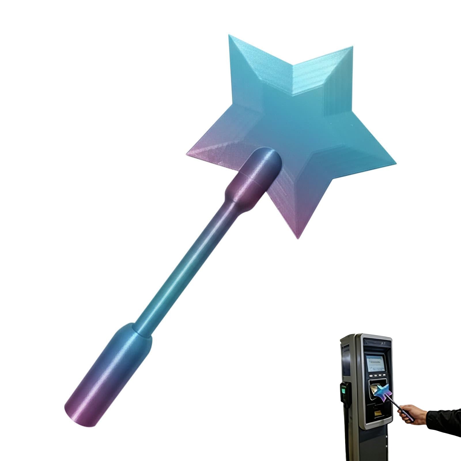 Magic Wand Card Holder, Star Wand Tap to Pay Credit Debit Card Holder, 3D Printed Fairy Wand Contactless Payment Wand for Adults & Teens 14+