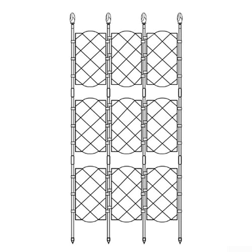 Obelisco de jardín planta trepadora, soporte de flores de jardinería al aire libre, para flores, amarilis, tomates, peonías, rosas, varias escaladas (46,5 x 135 cm)