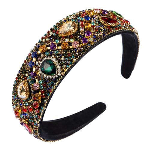 Bandes de cheveux strass JFDBGU anti glisse pour cheveux volumineux femme