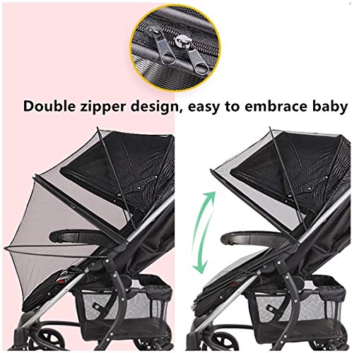 BAYINBROOK Universal Sonnenschirm, Sonnenverdeck, Sonnenschutz Markise Sonnensegel, Schatten Baldachin für Kinderwagen und Buggy (Mosquito Net)