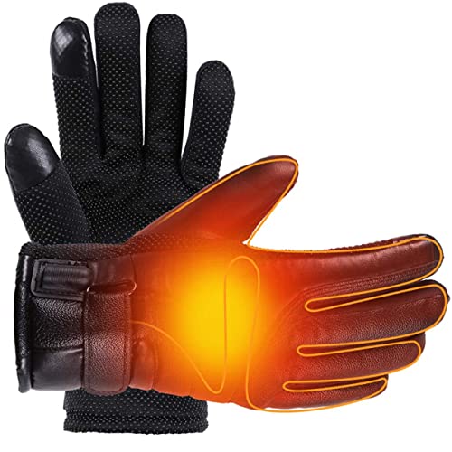 Gant Chauffant, alimentés par USB écran Tactile en Cuir Chaud pour Moto, équitation, Sports de Plein air Cover