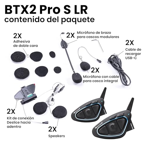 Midland - Intercomunicador Casco Moto BTX2 Pro S LR Twin, Auriculares Inalámbricos Bluetooth IPX6, Doble Procesador, 1,6Km, 4 Parejas, Batería 23H, Cancelación Ruido, Audio Hi-Fi, Accesorios Moto - imagen 11