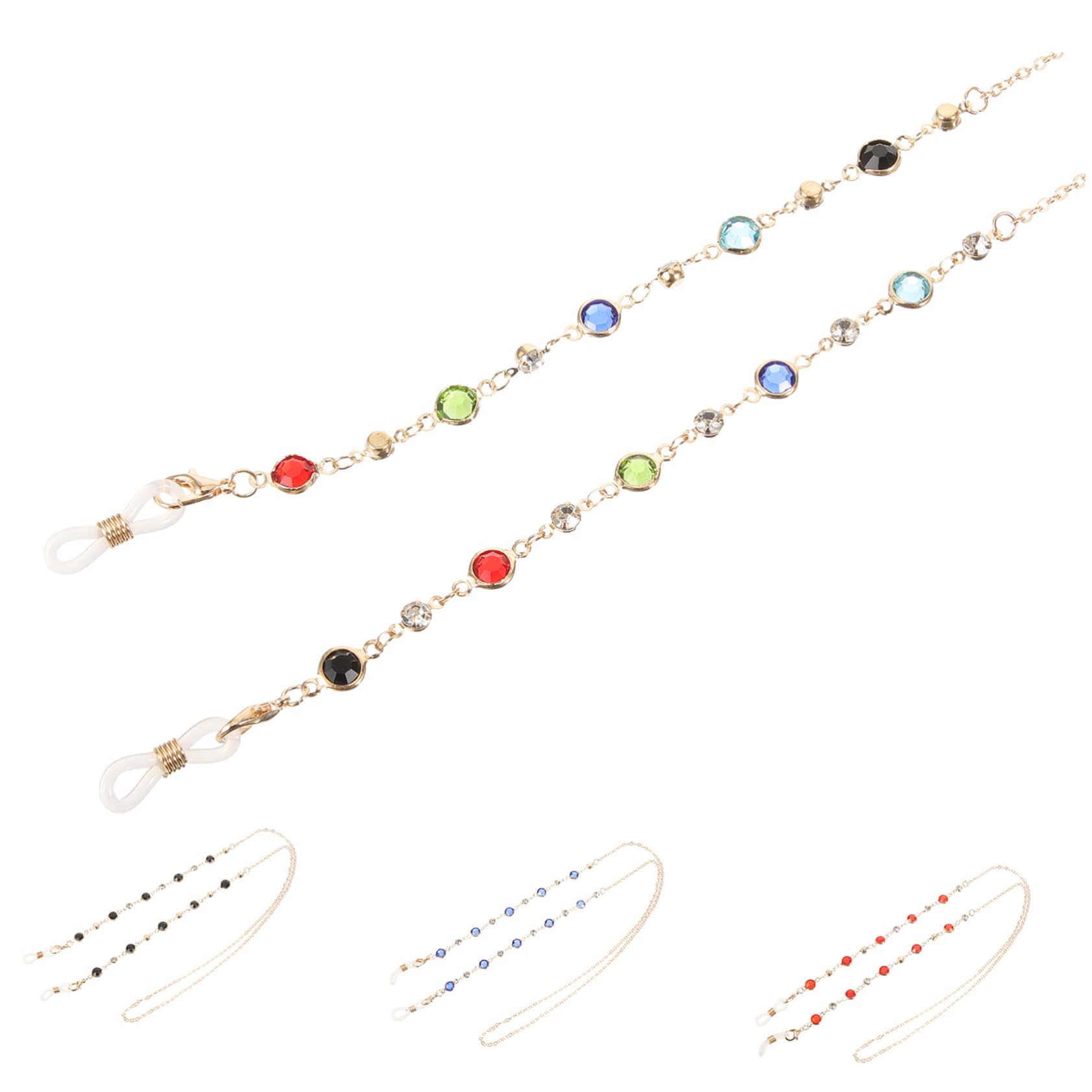 12piezas Correa De Gafas De Mujer Perlas y Cristales De Cadena Para Lentes Elegante y Práctica Para Uso Diario y Ocasiones Especiales