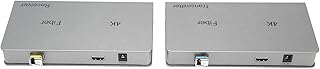 KVM Optical Transceiver, 10KM Heat Dissipation 4K HD Multimedia Interface KVM Fiber Extender 100‑240V Aluminum Alloy for Television for Monitor (UK Plug)