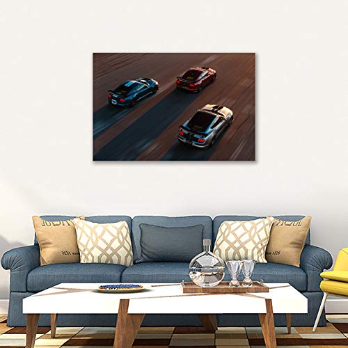 Impression sur toile trois voitures de sport décoration murale moderne - 3