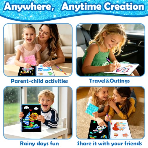 Image of FUNNYB&G Foil Art Craft Kit for Kids, Sparkly Birthday Gift Toy for Kids