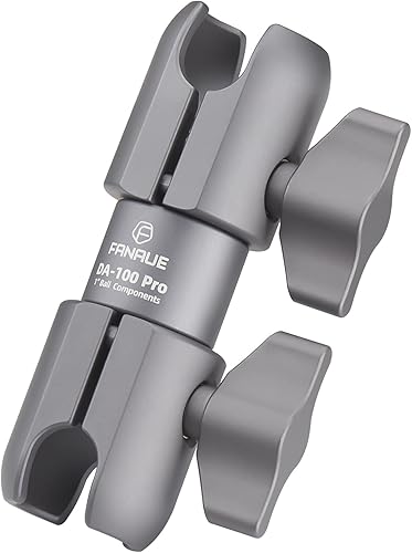 FANAUE DA-100PRO - Brazo giratorio de doble zócalo compuesto, 3.7 pulgadas de longitud, construcción de aluminio, compatible con soportes RAM B