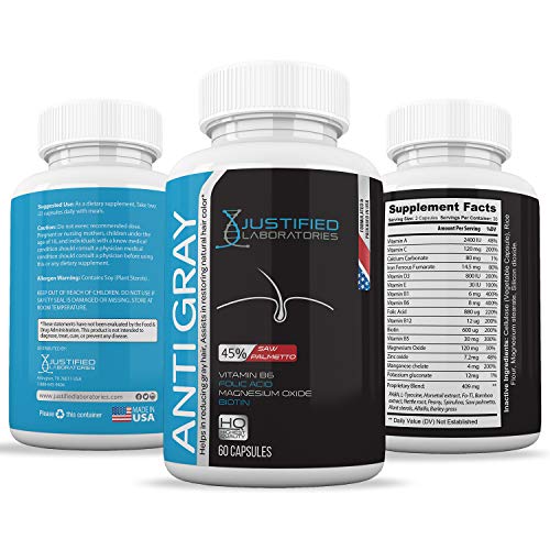 image for Justified Laboratories Anti Gray Hair Assist In Restoring Natural Hair