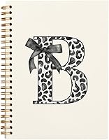 Vista 103 de Bnwepo Initial Leopard Letter T Notebook Journal, Preppy Bow Monogrammed Monogram Gifts for Women, Monogram Notebook Journal, Personalized Notebook