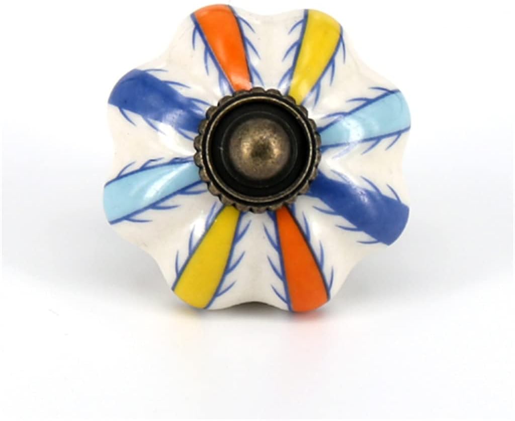 12 Pack Decorative Ceramic Door Handles Porcelain and Ceramic Drawer Handles Furniture Cabinet Handles Handles(Black)