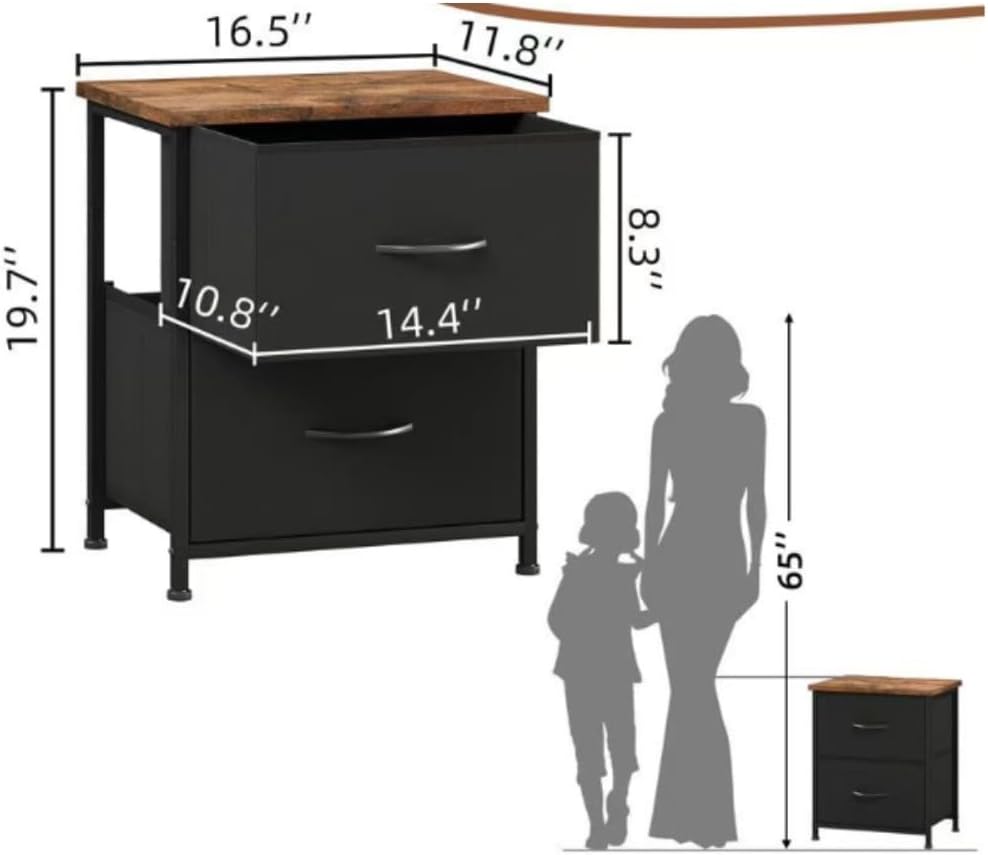 ITMEAT引き出し付き収納機能を備えたベッドサイドテーブル北欧風デザインで木製天板付きリビング収納に最適な家具スリムデザインで省ス