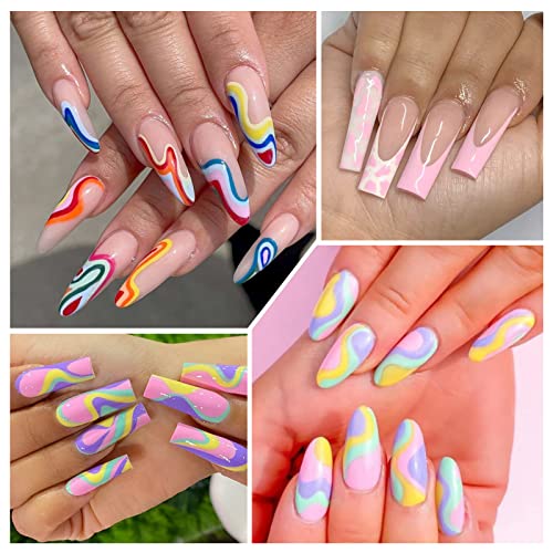 Gel Liner Nail Art Gel Polish Painted Set - Neon 24 Colors Art Design Uv Led Nail Art Kit With Thin Brush For Line Art In Gel Pens Soak Off Manicure Salon Diy At Home With Box Gift For Women #TOP3