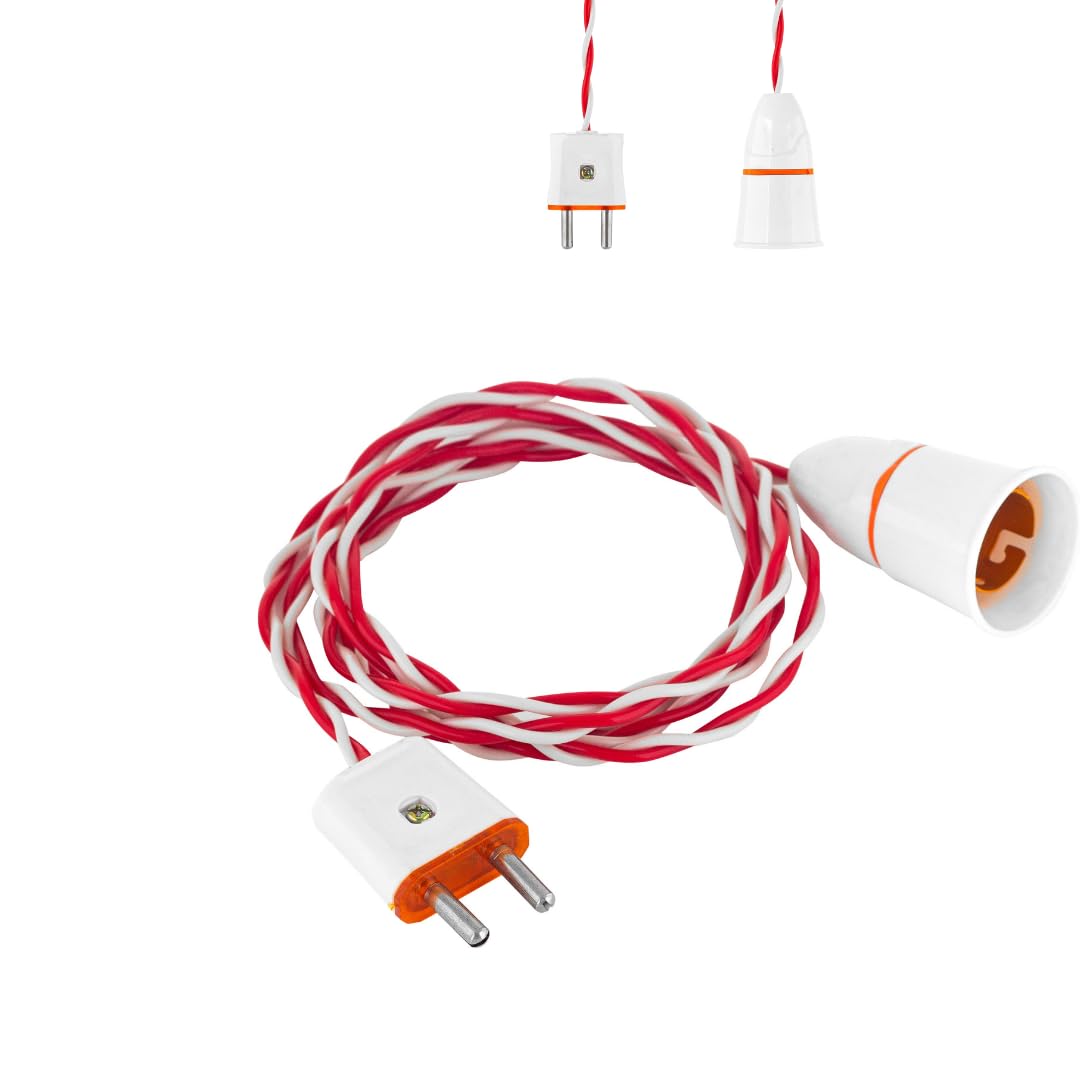Hi-PLASST Bulb-Holder & 2-Pin Plug (10yard) flexible 2 core wire For Multipurpose Use, DIYs, Festive Decorations, Diwali, Christmas-picture-21