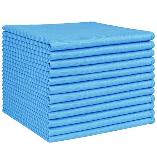HOMEXCEL Microfiber Glass Cleaning Cloth 12 PK, Lint Free Streak
