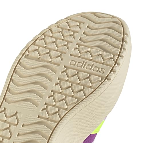 Image of adidas Womens Vl Court Bold Lace Up Sneakers Shoes Casual - Pink