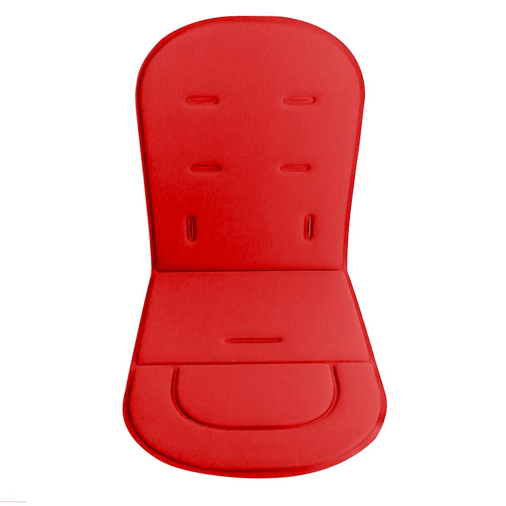 Baby Stroller Cushion Liner Mat Pushchair Pad Car Seat Mat Universal Cover Protector Breathable Soft (Red)