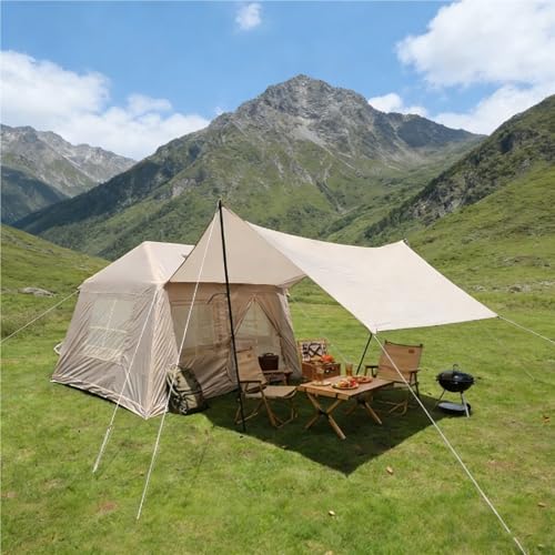 Carpa hinchable para camping, 4 estaciones, impermeable y resistente al viento miniatura 1