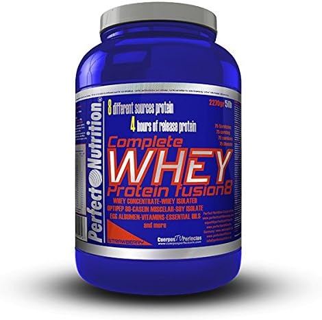 Perfect Nutrition Complete Whey Fusion 8, Whey Protein Powder -Strawberry - 5 lb