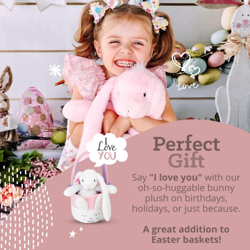 Plushible Easter Bunny Plush, Cuddly, Soft, Embroidered Stuffed Animal Toy For Newborns, Kids, Boys, & Girls, 14 Inch #TOP2