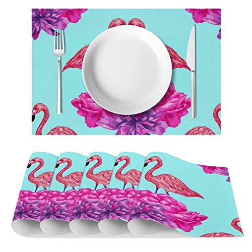 Set de table flamant rose pour apporter poésie et douceur tropicale à vos repas