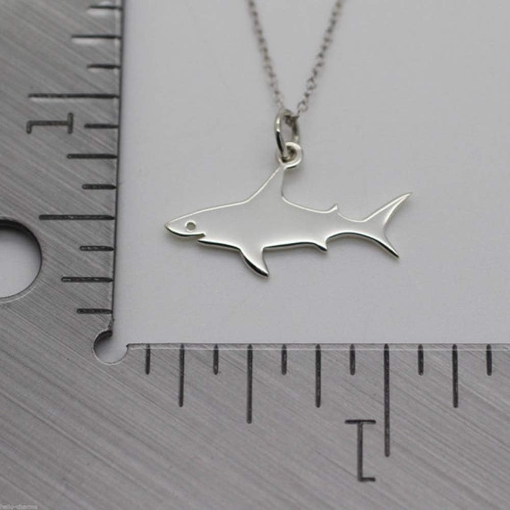 MOKAVIKY 25 Minimalist Animal Silver Shark Pendant Necklace for Women Cute Dainty Animal Fish Pendant Necklace for (Silver) - Image 4