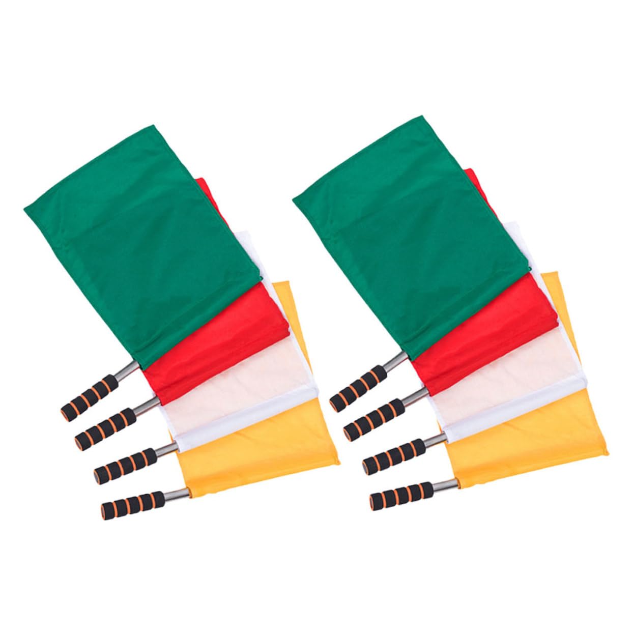 Gogogmee 8pcs Handheld Football Referee Signal Flags Lightweight Portable Competition Flags Comfortable Grip and Non- for Outdoor Sports and Events