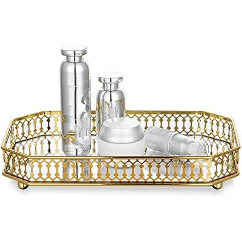 Bandeja Nuptio Espejo Dorado para Cosméticos y Decoración Cover