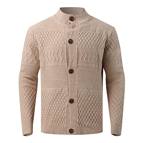 Chaqueta de punto elegante hombre ajustada para evitar el frío con estilo 3