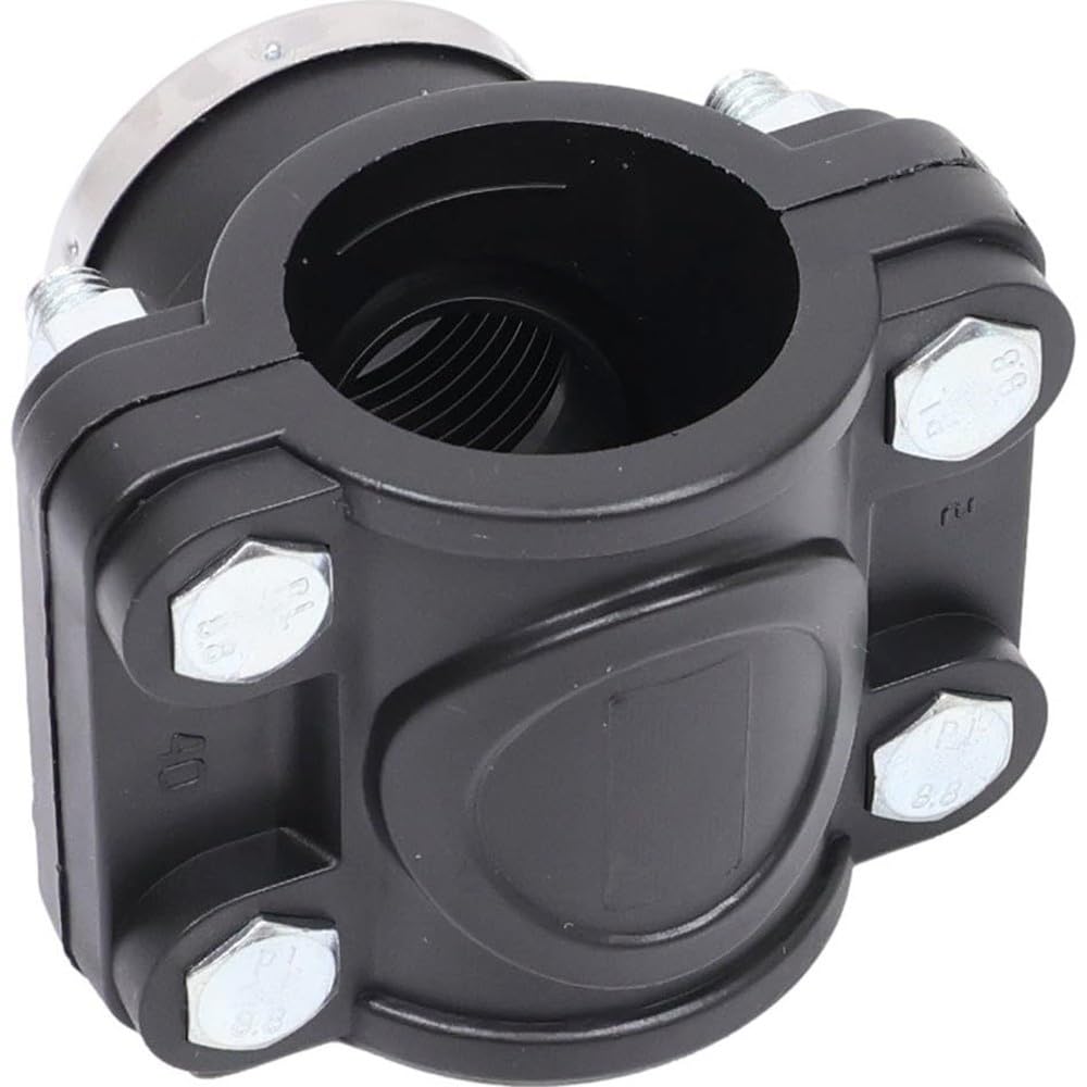 Abrazadera toma PE HDPE 25-110mm rosca inox rápida