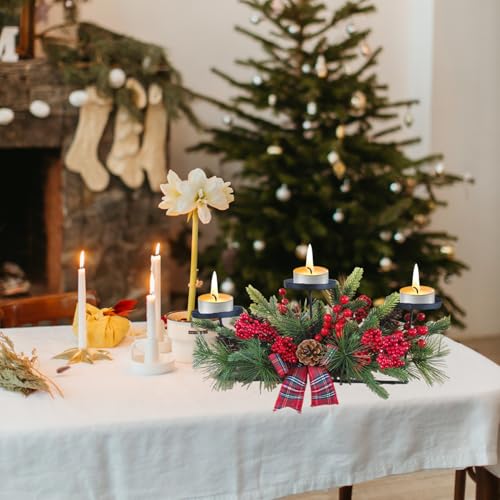 Centres de table de Noël stables pour sécuriser vos bougies de réveillon - 4