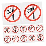 TEMPNAP 20Stücke Selbstklebende Nichtraucheraufkleber Wasserdichtes Rauchverbotsschild für Innen und Außenbereich Kratzfestes Schild für Räume