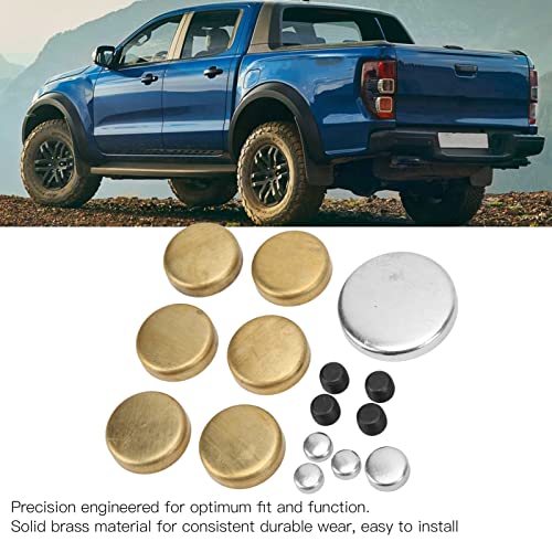 Aramox Brass Freeze Plug Kit Engine Expansion Plugs Replacement For Ford Small Block Windsor Engines 255Ci 260Ci 289Ci 302Ci 351Ci 1962-2001 Oe: Mpe-108Br #TOP2