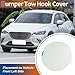 ACROPIX Front Left Driver Side Car Bumper Tow Hook Cover Tow Cover Cap Crystal White Pearl Fit for Mazda CX-3 2016-2021 No.D10J50A12A - Pack of 1